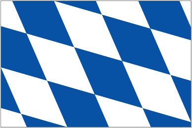 Image of Free State of Bavaria ([Freistaat Bayern]) State and Civil Flag