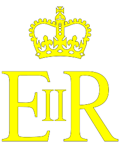 Image of The Royal Cypher for use in England, Wales and Northern Ireland (simplified)
