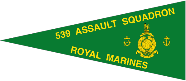 Image of reverse of 539 Assault Squadron Royal Marines Pennant