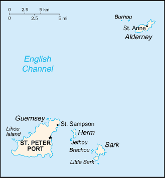 Map of Alderney